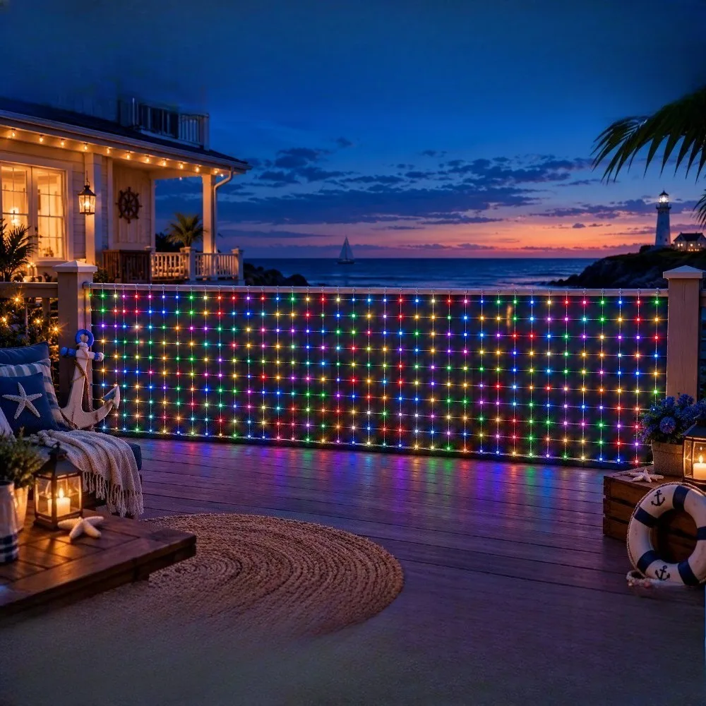 Lighting Christmas Decor - Christmas Net Lights Set Bluetooth App
