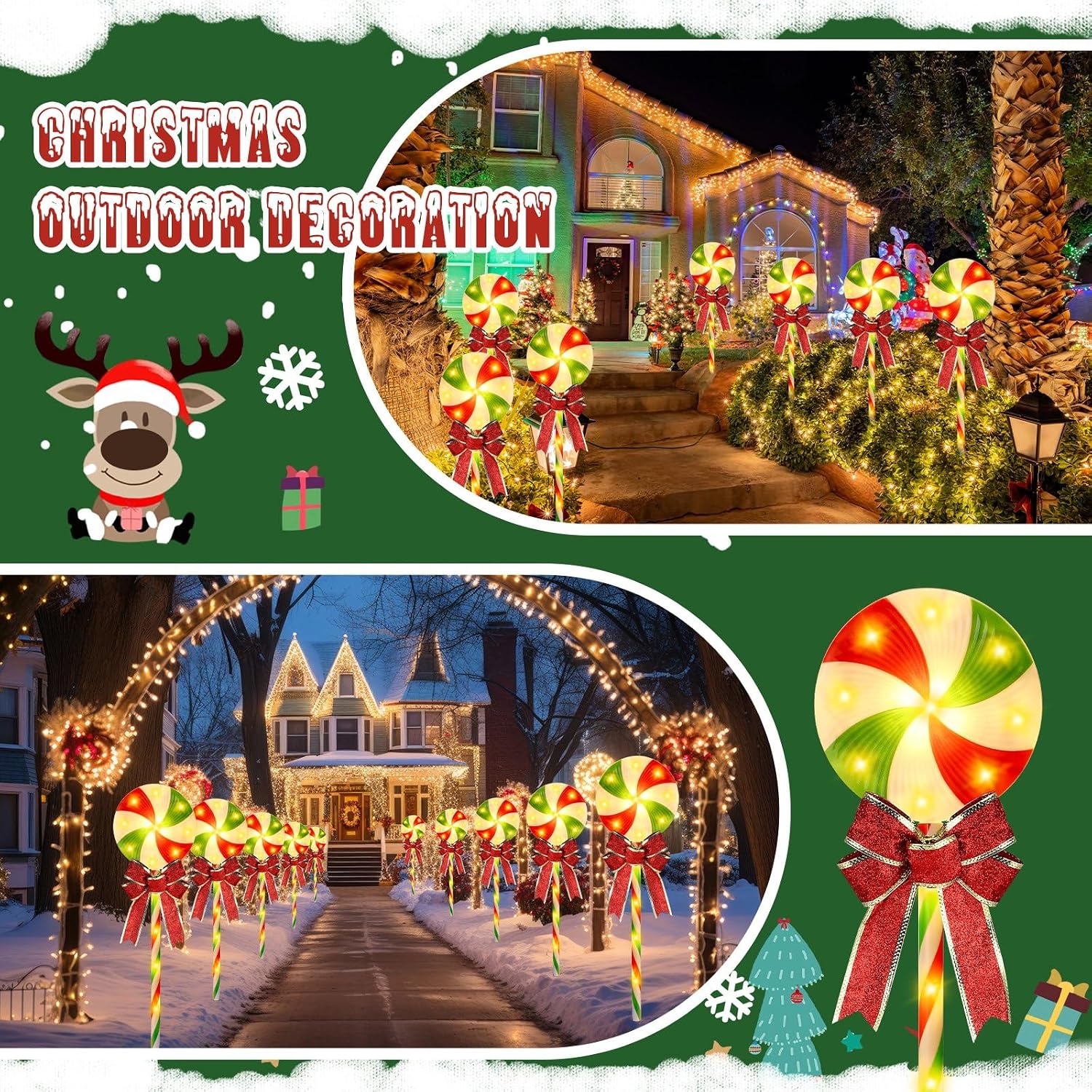 Christmas Pathway Marker Light - огляд і ціна Lighting Christmas Decor