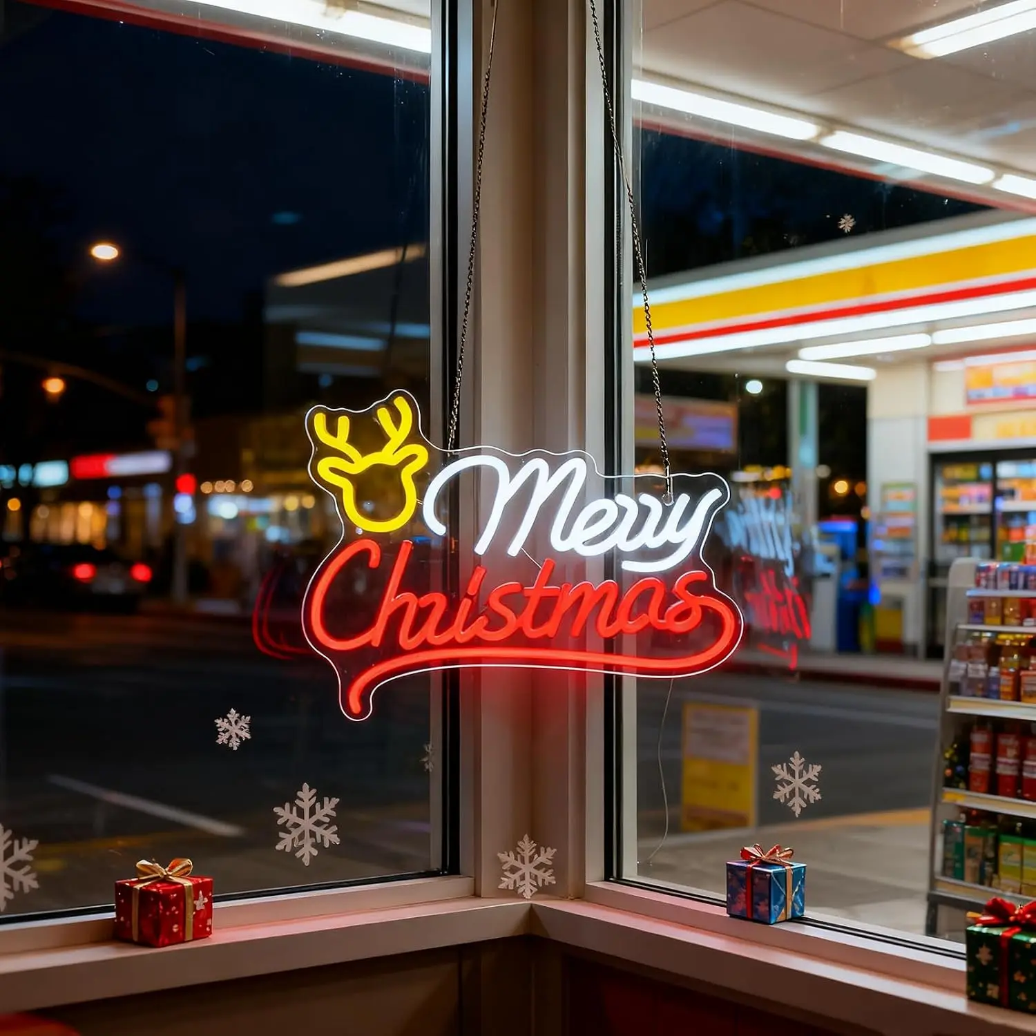 Merry Christmas Reindeer Neon  - огляд і ціна Lighting Christmas Decor
