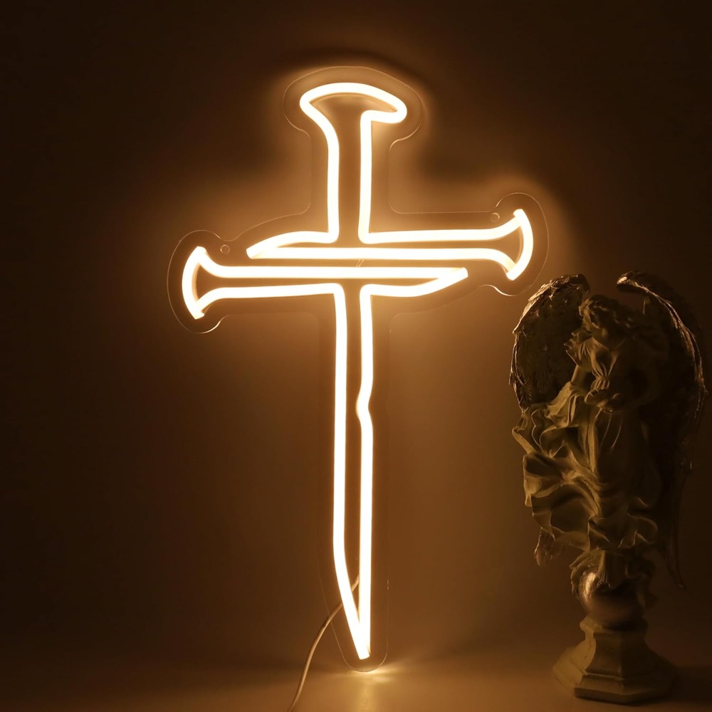 3 Nails LED Cross Neon Sign, N - огляд і ціна Lighting Decoration Ideas