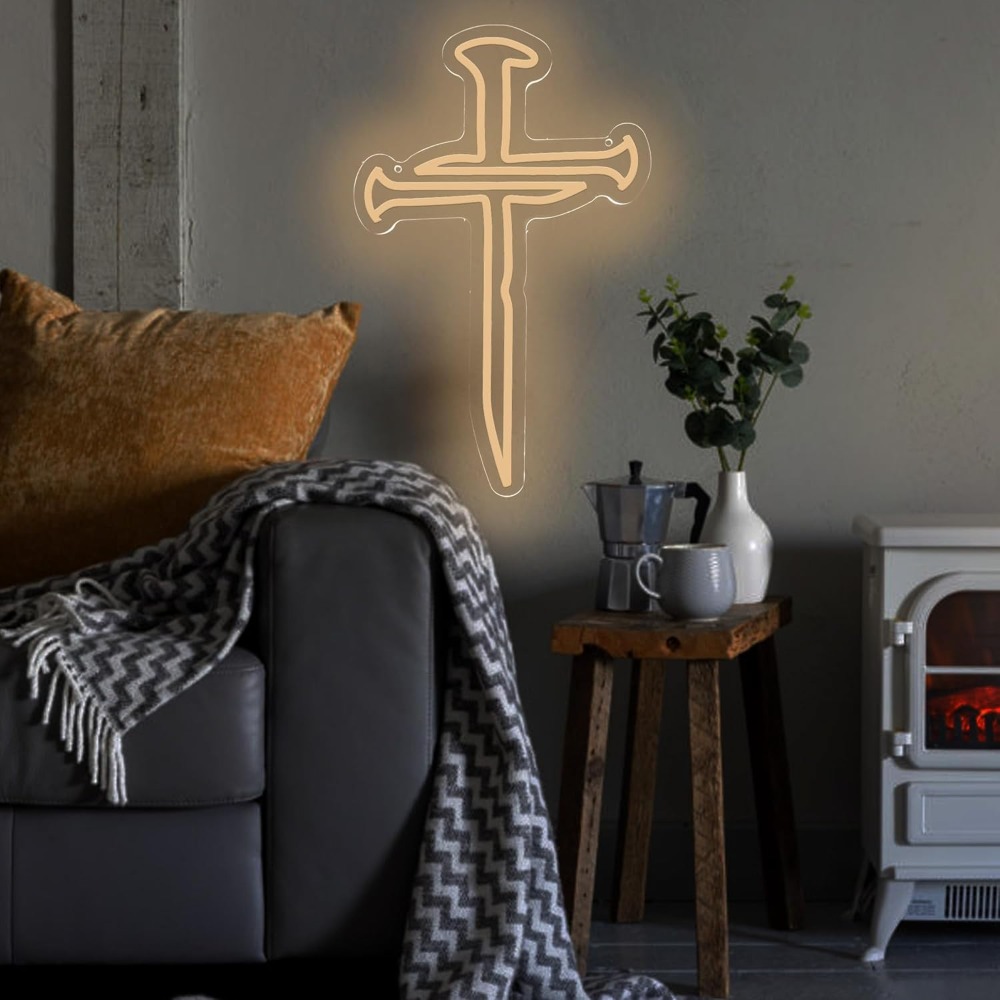 3 Nails LED Cross Neon Sign, N - огляд і ціна Lighting Decoration Ideas
