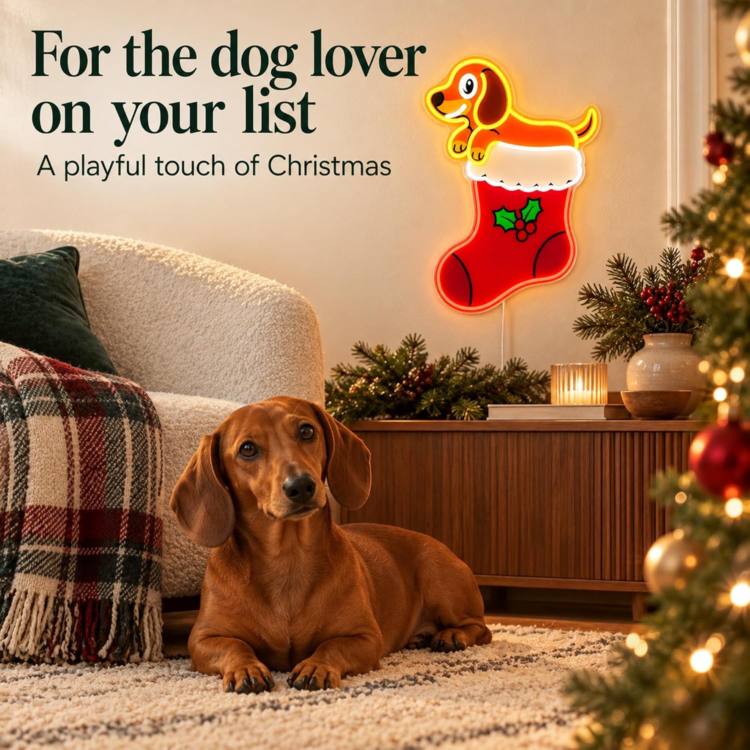 Christmas Stocking LED Neon Si - огляд і ціна Lighting Christmas Decor